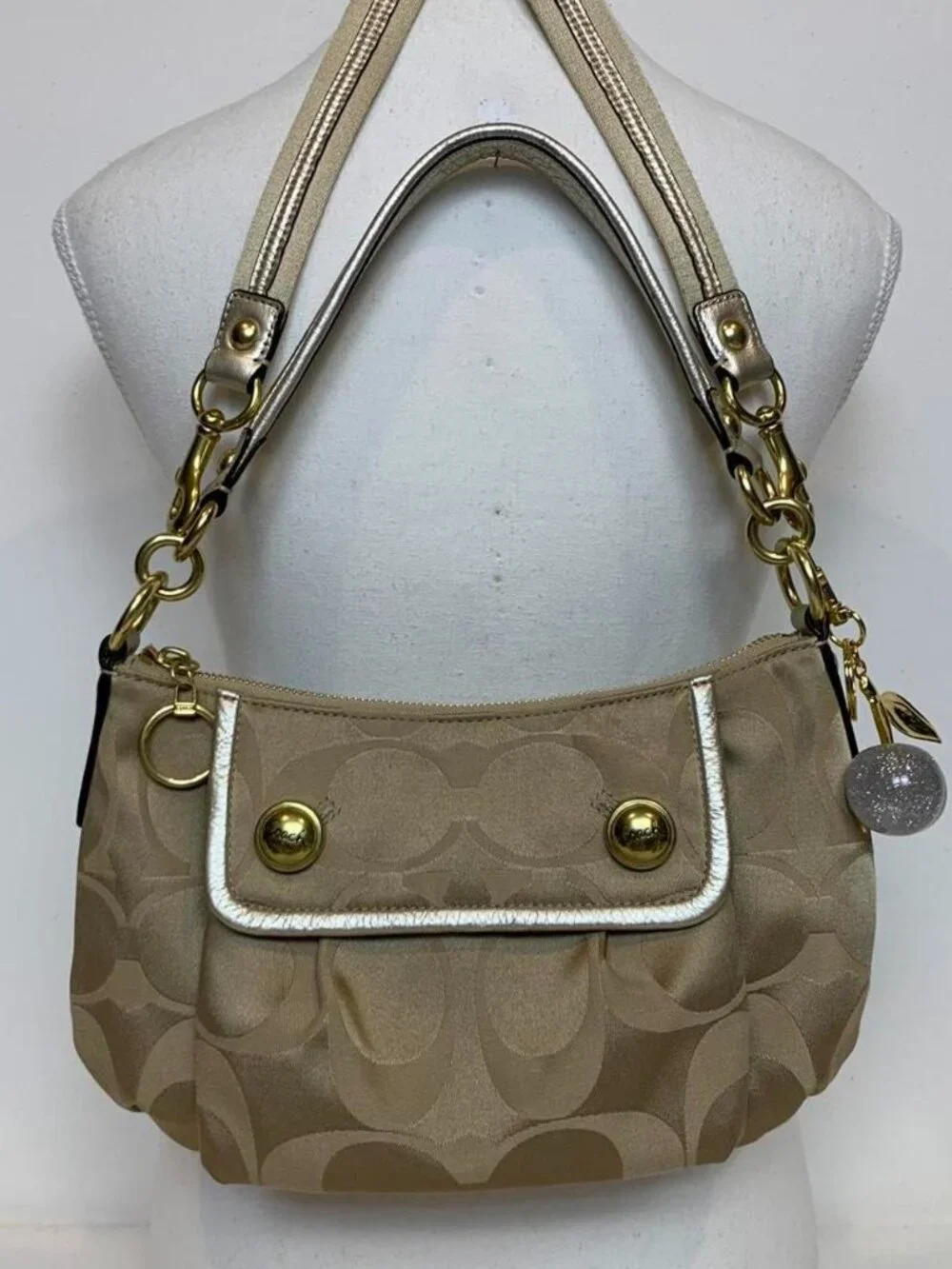 Coach signature monogram shoulder bag